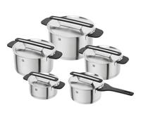 ZWILLING More Batterie de cuisine 5 pièces, support de couvercle, induction, noir