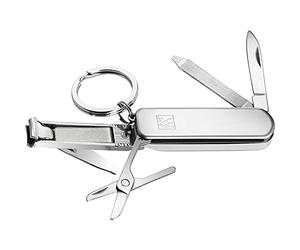 ZWILLING Narzędzie wielofunkcyjne do manicure i pedicure (brelok z nożyczkami do paznokci, obcinaczką i pilnikiem do paznokci), srebrne, 60 mm