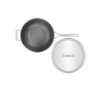 ZWILLING Peak Ceraforce HyCoat Wok avec couvercle en verre Inox 18/10 30 cm