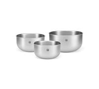 ZWILLING Prep Lot de 3 saladiers en acier inoxydable 18/10 Diamètre : 17, 21 et 25 cm