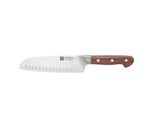 ZWILLING Pro Wood Santoku 18 cm, Nature, Tranchant alvéolé