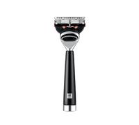 ZWILLING Rasoir (Manche en résine précieuse, Rasage humide, Lames Gilette Fusion, Design ergonomique, Lame incluse), noir