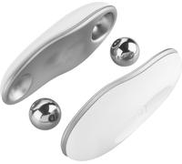 ZWILLING Rouleau de refroidissement contre le gonflement du visage, massage rafraîchissant et revitalisant, boules magnétiques en acier inoxydable, application simultanée, blanc, premium