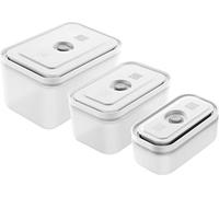 Set de 3 boîtes sous vide plastique rectangulaire Blanc TS