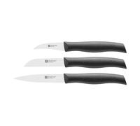 ZWILLING Set de couteaux de cuisine Twin Grip 3 pièces, acier inoxydable, noir
