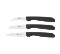 ZWILLING Set de Couteaux (3 pièces), Acier Inoxydable, série Twin Grip, Noir