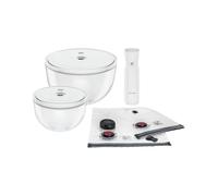 ZWILLING Fresh & Save BOWLS Kit de démarrage sous vide, Verre / M/L, 9-pcs, transparent-blanc