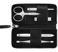 ZWILLING Set manucure et pédicure 5 pièces, coupe-ongles, étui en cuir de pomme vegan, noir
