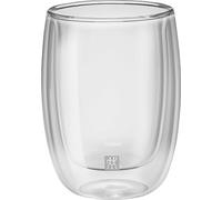 ZWILLING Sorrento Lot de 2 verres à café à double paroi en verre borosilicate thermique résistant à la chaleur 200 ml