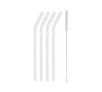 Zwilling Pailles Sorrento – incurvées verre borosilicate réutilisables lot de 4 transparentes