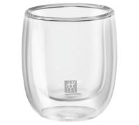 ZWILLING Sorrento Verres à Espresso à Double Paroi, 2x80 ml, Verre Borosilicaté, Verres Thermiques, Résistants à la Chaleur, Ensemble de 2 Pièces