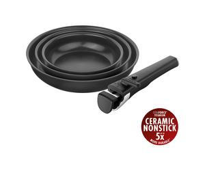 ZWILLING Unlock 4-pcs, Set de poêles, Noir mat