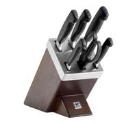 ZWILLING VIER STERNE 7-pcs, Bloc de couteaux, Brun