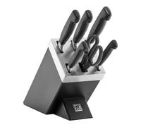 ZWILLING VIER STERNE 7-pcs, Bloc de couteaux, Noir mat