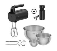 ZWILLING XTEND Kit de démarrage pour batteur électrique sans fil avec batterie et set de bols, 7-pcs, noir