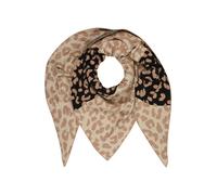 Zwillingsherz Foulard beige clair / moka / noir, Taille One Size