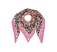 Zwillingsherz Foulard 'Leo Stern' beige / rose clair / noir / blanc, Taille One Size