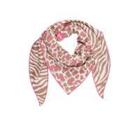 Zwillingsherz Foulard 'Love Is Love' camel / rose / blanc, Taille One Size
