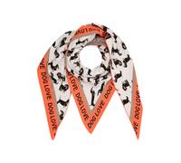 Zwillingsherz Foulard 'Süßer Dackel' marron / homard / noir / blanc, Taille One Size