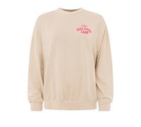Zwillingsherz Sweat-shirt 'FEEL GOOD CLUB' beige, Taille L-XL