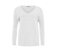 Zwillingsherz Sweat-shirt 'Positive Mind' blanc, Taille L-XL