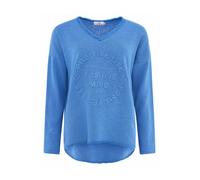 Zwillingsherz Sweat-shirt 'Positive Mind' bleu, Taille S-M