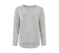 Zwillingsherz Sweat-shirt 'Positive Mind' gris clair, Taille S-M