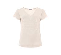 Zwillingsherz T-shirt 'Positive Mind' beige clair, Taille S-M