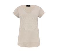 Zwillingsherz T-shirt 'Positive Mind' beige, Taille L-XL