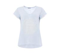 Zwillingsherz T-shirt 'Positive Mind' bleu pastel, Taille L-XL