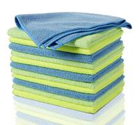 Zwipes 735 Lot de 12 chiffons de nettoyage en microfibre Bleu et vert