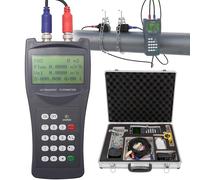 ZWJABYY Débitmètre à ultrasons TDS-100H, contrôle du débit d'eau Liquide, Compteur de débitmètre, Affichage LCD, transducteurs à Pince S1/M2/TL-1 DN15-6000mm,Host-S1