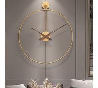 ZWJABYY Design Moderne Grande Horloge Murale,Pendule Murales Silencieuse Horloge Moderne Decorative pour Cuisine Chambre Salon Bureau,DéCoration Murale Unique Montre Murale.,80cm-Gold