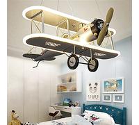 ZWJABYY Lustre Enfant,Luminaire Enfant Avion,Lampe De Plafond De Salle De Dessin Animé Minimaliste Nordique CréAtif,for Chambre d'enfant,Chambre De GarçOns Decoration Chambre.,Silver