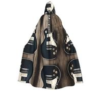 ZWLPNZZD Cape à capuche imprimée (guitare musicale) longue et confortable pour Halloween, jeu de rôle, fête, cosplay, costume pour homme et femme