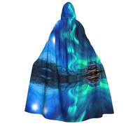 ZWLPNZZD Cape à capuche imprimée longue et confortable pour Halloween, jeu de rôle, fête, cosplay, costume pour homme et femme
