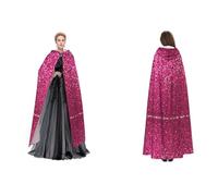 ZWLPNZZD Cape à capuche longue et confortable avec imprimé à paillettes pour Halloween, les jeux de rôle, et plus encore
