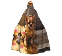 ZWLPNZZD Cape à capuche longue et confortable pour Halloween, jeu de rôle, fête costumée pour homme et femme (Chihuahua dépressé)