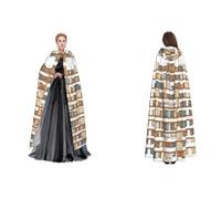 ZWLPNZZD Cape à capuche longue et confortable pour Halloween, jeux de rôle, etc, noir, taille unique