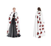ZWLPNZZD Cape à capuche longue et confortable pour Halloween, jeux de rôle, etc, noir, taille unique
