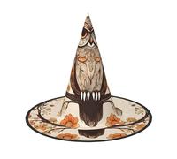 ZWLPNZZD Lot de 2 chapeaux de sorcière imprimés pliables pour Halloween, fêtes costumées, déguisements, fêtes costumées, (croire de chouette)