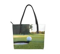ZWLPNZZD Sac à main imprimé golf en cuir synthétique de haute qualité, imperméable et durable, parfait pour les voyages, le travail et les loisirs, Noir/blanc, One Size