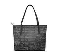ZWLPNZZD Sac à main imprimé physique en cuir synthétique de haute qualité, imperméable et durable, parfait pour les voyages, le travail et les loisirs, Noir/blanc, One Size