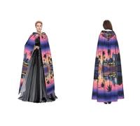 ZWLPNZZD The Old Hollywood Print Cape à capuche longue et confortable pour Halloween, jeux de rôle, et plus encore, noir, taille unique