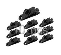 ZWMY 10Pcs Pince à Pince pour bâche, Ensemble de Pinces à bâche résistantes Pince pour auvent instantané pour tentes Tarp Caravan Garden Shade Housse de, Noir, ZWMYZPJ015