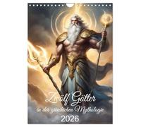 Zwölf Götter der griechischen Mythologie (Wandkalender 2026 DIN A4 hoch), CALVENDO Monatskalender: Interpretation der griechischen Götter durch Künstliche Intelligenz