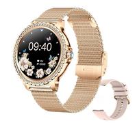 ZWOIVHE Coffret Connecté BellaScan Montre Connectee avec Appel Bluetooth pour Android iOS (Doré)