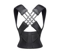 ZWOIVHE Correcteur de Posture | Sameo Ceinture Dorsale/Lombaire et Redresseur de Dos pour Soulager les Douleurs au Dos et aux Épaules (Noir,3XL)