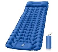 ZWOIVHE Koziya Matelas Gonflable - Matelas Camping Autogonflant,Pompe Et Oreiller Intégrés, Convient pour La Tente, La Plage, Les Voyages (Bleu)