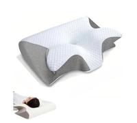 ZWOIVHE SOYA-Paris Pillow SOYA 2.0Ergonomic Neck Pillow 2 in 1 - Orthopaedic Memory Foam Pillow for Back and Side Sleeping, Optimal Comfort for The Neck (Gris)